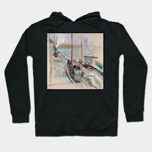 Harbor Scene by John Henry Twachtman Hoodie